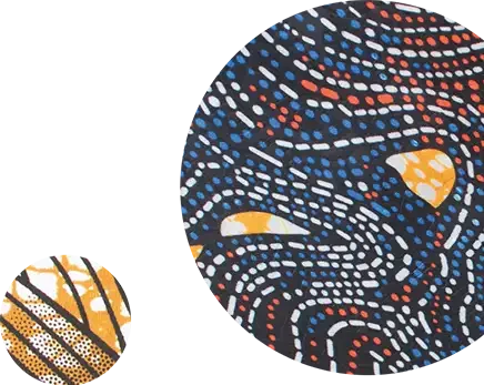 Afrikanische Muster als zwei Kreise