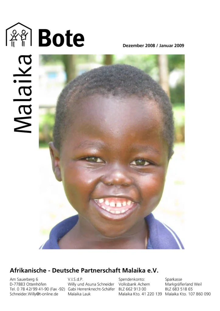 Titelbild des Malaika Boten 2009