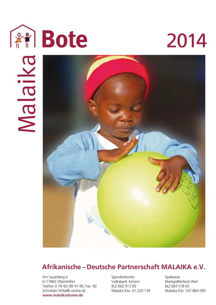 Titelbild des Malaika Boten 2014