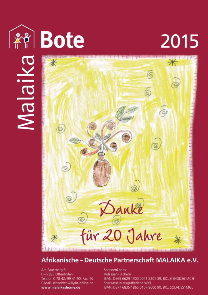 Titelbild des Malaika Boten 2015