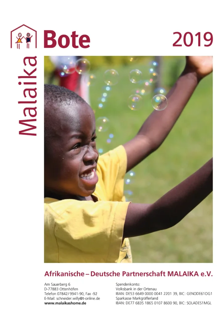 Titelbild des Malaika Boten 2019