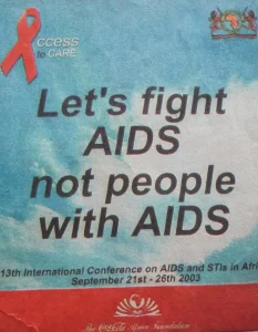 Let's fight AIDS not people with AIDS Anzeige